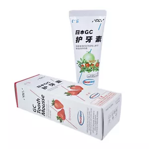 GC TOOTH MOUSSE STRAWBERRY TOPICAL TOOTH CREAM WITH RECALDENT 1 TUBE OF 40 GM - Foto 1 di 6