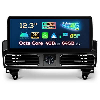 12,3" Android 14 Autoradio 4+64G GPS Navi für MERCEDES-BENZ W166 X166 NTG4.5/4.7 - Bild 1 von 4