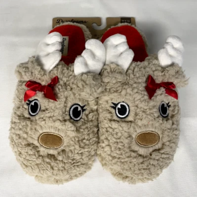 Zapatillas de reno DEARFOAMS acogedoras cómodas, tallas: mujeres 9-10 hombres 7-8 Foto 1 de 4