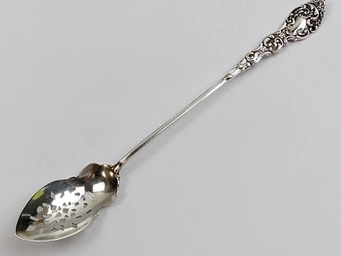 Sterling Silver Olive Spoon By Unger Brothers In The Passaic Pattern No Monogram Cover