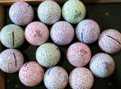 50 Vice Pro /Plus/Air/ Soft  Drip Red,  Lime, Red & Blue  Golf Balls  5A Mint - Image 1 of 4