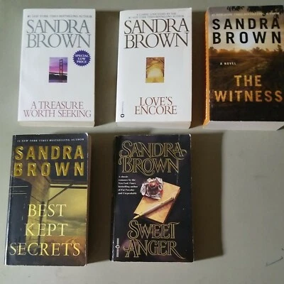 Lot of 5 Sandra Brown,The Witness,Love's Encore,Sweet Anger,Best Kept Secrets,A  - Image 1 of 4