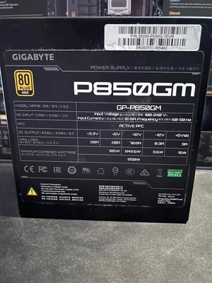 GIGABYTE P850GM ATX PC-Netzteil - Schwarz, 850W - Bild 1 von 4