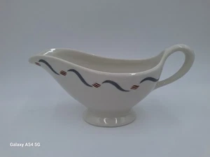 Vintage Sterling China Restaurant Ware Sauciere grau braun Band Design 1964 - Bild 1 von 10