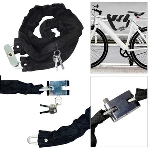 1/2M Security Sturdy Motorbike Motorcycle Bicycle Heavy Duty Chain Lock Padlock - Picture 1 of 12