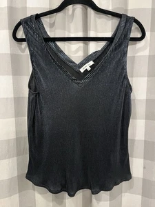 Another Love Metallic Schwarz Tanktop Y2K Whimsy Goth Größe Small - Bild 1 von 6