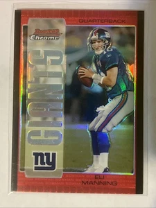 2005 Bowman Chrome Eli Manning Red Refractor #18 - Picture 1 of 2