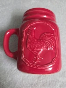 Cracker Barrel Red Country Rooster Drinking Jar EUC! - Picture 1 of 6