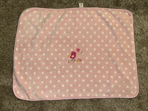 Garanimals Pink White Polka Dot Birds Flowers 'baby girl" Blanket - Picture 1 of 7