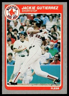 1985 Fleer Jackie Gutierrez Rookie Boston Red Sox #160 - Image 1 of 2