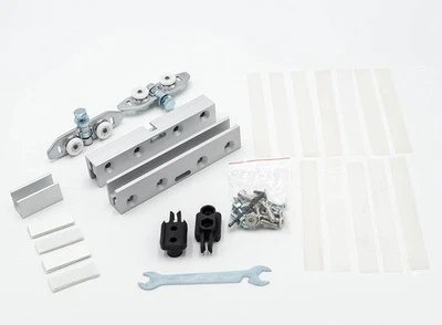 Hettich Schiebetür Montagesatz für eine Glastür TopLine 8g Schiebetürbeschläge