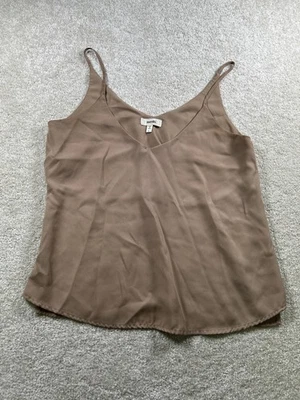 Blusa sin mangas Meraki para mujer grande marrón sin mangas camisola cuello en V minimalista Foto 1 de 4