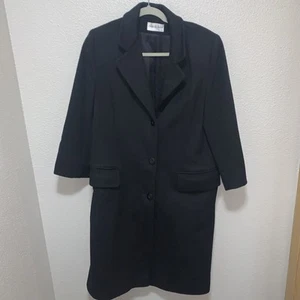 Charles Klein Forstmann Women’s Wool Blend Coat Size XL Black - Picture 1 of 8