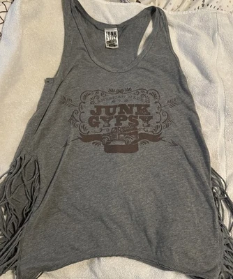 Flecos laterales gris súper suaves Junk Gypsy talla pequeña livianos aspecto vintage Foto 1 de 4