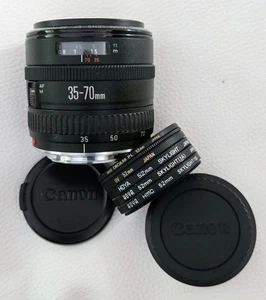 Canon EF 35-70mm zoom lens F3.5-4.5 + both caps & 5 filters. Tested and working. - Picture 1 of 6