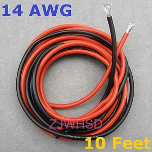 14 AWG 10 Feet (3m) Gauge Silicone Wire Flexible Stranded Copper Cables for RC - Picture 1 of 1