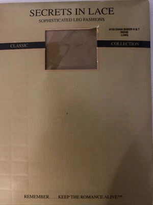 Secrets In Lace #9730 Dana durchsichtige Absatz- und Zehenstrümpfe, beige, lang - Bild 1 von 2