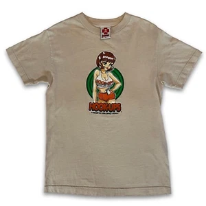 RARE Color 90 Hook-ups Skateboard T-shirt Mens Anime Miami Hooters SIZE S (Sand) - Picture 1 of 5