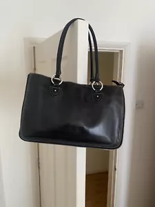 Ladies Bag Cleo&Patek Paris 100% Leather Black Elegant Excellent Condition. - Picture 1 of 13