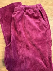 BLAIR ~ Pull-On ~ Corduroy Soft Pants ~ Ladies' Size PL  Wine Color New - Picture 1 of 5