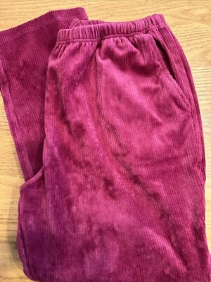 BLAIR ~ Pull-On ~ Corduroy Soft Pants ~ Ladies' Size PL  Wine Color New - Image 1 of 4