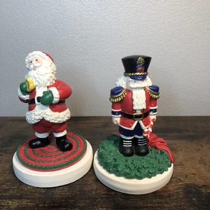 Christmas cookie stamp Santa and nutcracker ceramic￼ Lot Of 2 - Picture 1 of 10