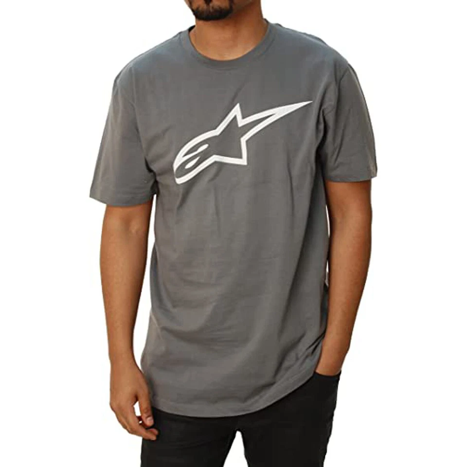 Alpinestars 30/1S Clip Label SS Tee T-Shirt Graphite Gray Grey Men's Medium MD M Foto 1 de 1