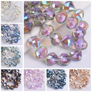 10pcs 12mm Scallop Shape Shiny Glossy Colorful Faceted Crystal Glass Loose Beads