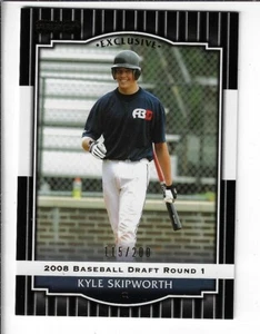 KYLE SKIPWORTH 2008 RAZOR BASEBALL DRAFT ROUND 1 BLACK PARALLEL CARD 6 #115/200 - Picture 1 of 2