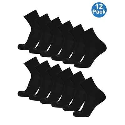 Paquete de 12 calcetines AND1® Mid Crew para hombre COMPRESIÓN DE ARCO ~ talón y puntera reforzados ~ cojín Foto 1 de 4