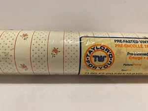 Vtg Taylor’d For You Pre-Pasted Vinyl Coated Wallcovering Wallpaper Double Roll - Picture 1 of 5