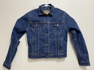 Levi Strauss Blue Denim Jean Jacket Youth XXL Red Tab Unisex Classic Fit Kids - Picture 1 of 12