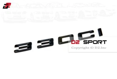 Matte Black Trunk Rear Emblem Badge Letters fit BMW E46 E92 Coupe 3-Series 330Ci - Image 1 of 2