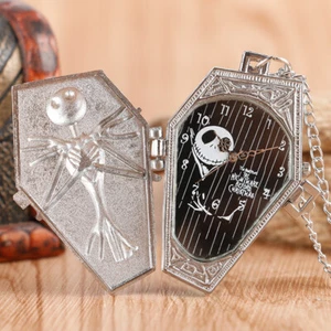 Reloj Bolsillo Retro Gótico Plata Cuarzo Jack Collar Colgante Regalos para Hombres Niños - Imagen 1 de 12