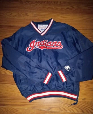 MLB Cleveland Indians Kids Starter Pullover Windbreaker Youth Size Large  - Image 1 of 4