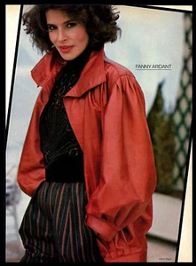 1982 Fanny Ardant French Actress Celebrity Red Jacket Vintage MAGAZINE PRINT - Picture 1 of 1