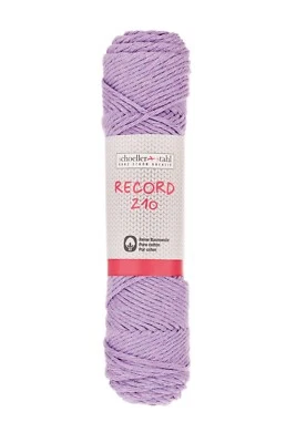 50g Record 210 Topflappengarn Schulgarn Schoeller Stahl Baumwolle Häkeln