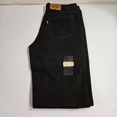 Jeans de mezclilla Levis 540 Flex 36x38 negros vintage nuevos con etiquetas nuevos hechos en EE. UU. Foto 1 de 4