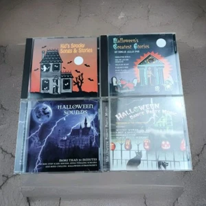 Halloween Spooky Sound Effects Stories Songs For Kids Lot Of 4 CD Scary Party - Picture 1 of 16