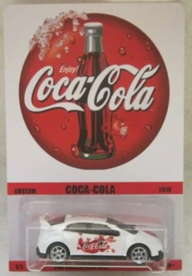 Hot Wheels CUSTOM 2016 HONDA CIVIC Type-R Coca-Cola Real Riders Limited Edition! - Image 1 of 3