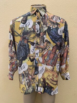 VTG MOSCHINO JEANS Men’s Size Medium Western Themed Print Button Down Shirt - Image 1 of 4