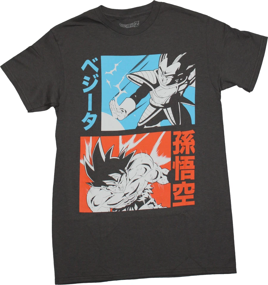 Camiseta Dragon Ball Z Nueva Adulto - Movimientos de Lucha Goku y Vegeta Foto 1 de 1