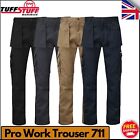 Mens Tuffstuff Pro Combat Cargo Work Trouser With Holster & Knee Pad Pocket 711