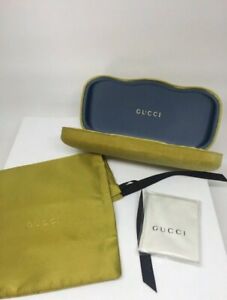 New Large Lime Gucci Case Hard Shell Sunglasses & Eyeglasses Lime Velvet Case