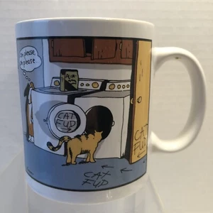 The Far Side Cat Fud Becher Tasse Gary Larson Katze Hund Wäsche 1985 - Bild 1 von 6