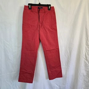 Polo Ralph Lauren Boys Classic Salmon Red Straight Fit Preppy Twill Pants 12 - Picture 1 of 9