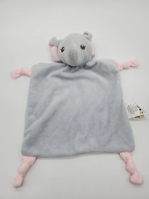 Dan Dee слон милый безопасности одеяло серый розовый погремушка узел Twist плюшевый - Изображение 1 из 4