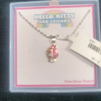"Collar ajustable de 16"" enchapado en plata con dije My Melody de Hello Kitty & Friends My Melody nuevo en caja" Foto 1 de 4