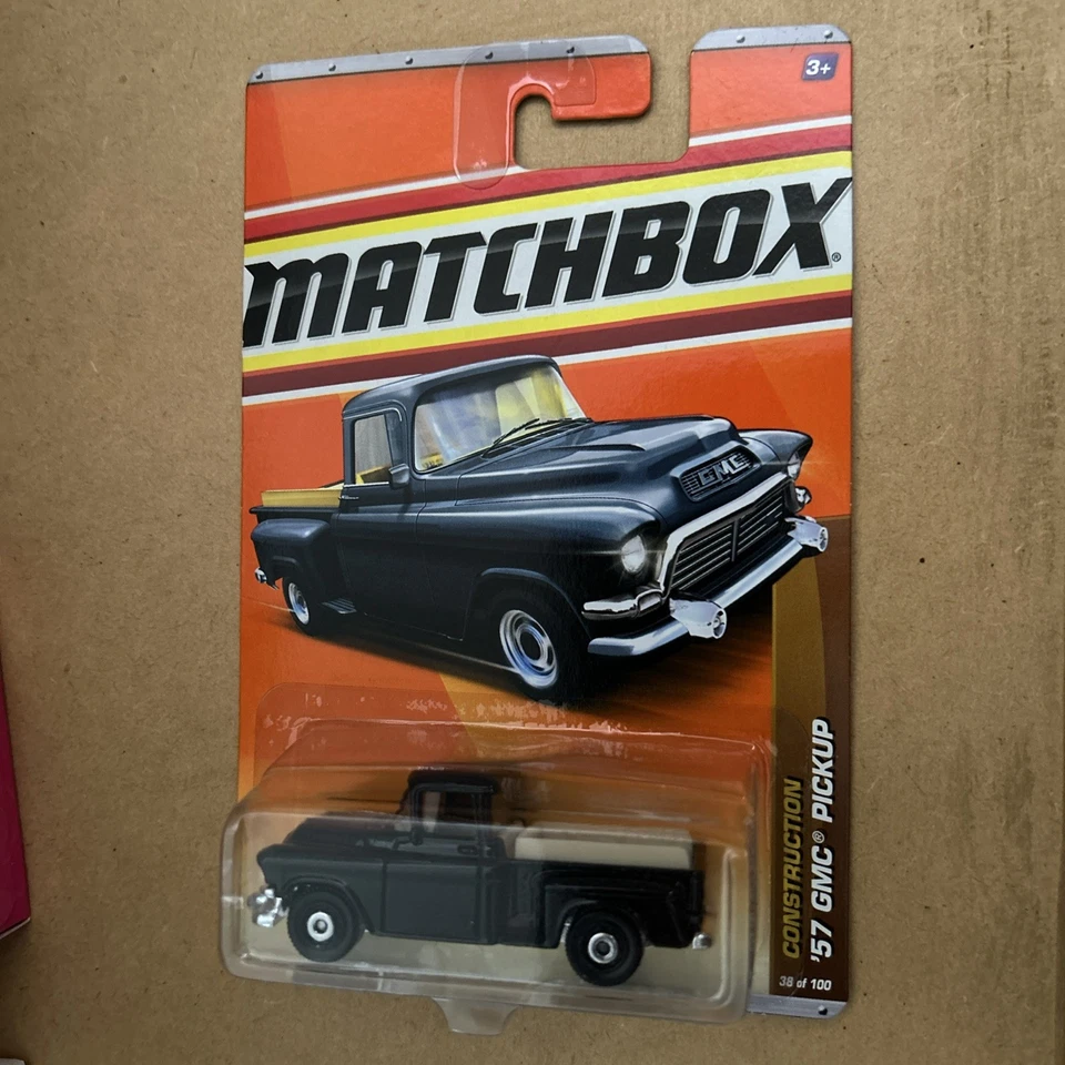 MATCHBOX ‘57 GMC PICKUP BLACK 2010 LONG CARD CONSTRUCTION - Image 1 of 2