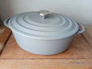 VILLEROY & BOCH Group VIVO CAST IRON ENAMELLED 29cm 4.8L GREY OVAL CASSEROLE - Picture 1 of 11
